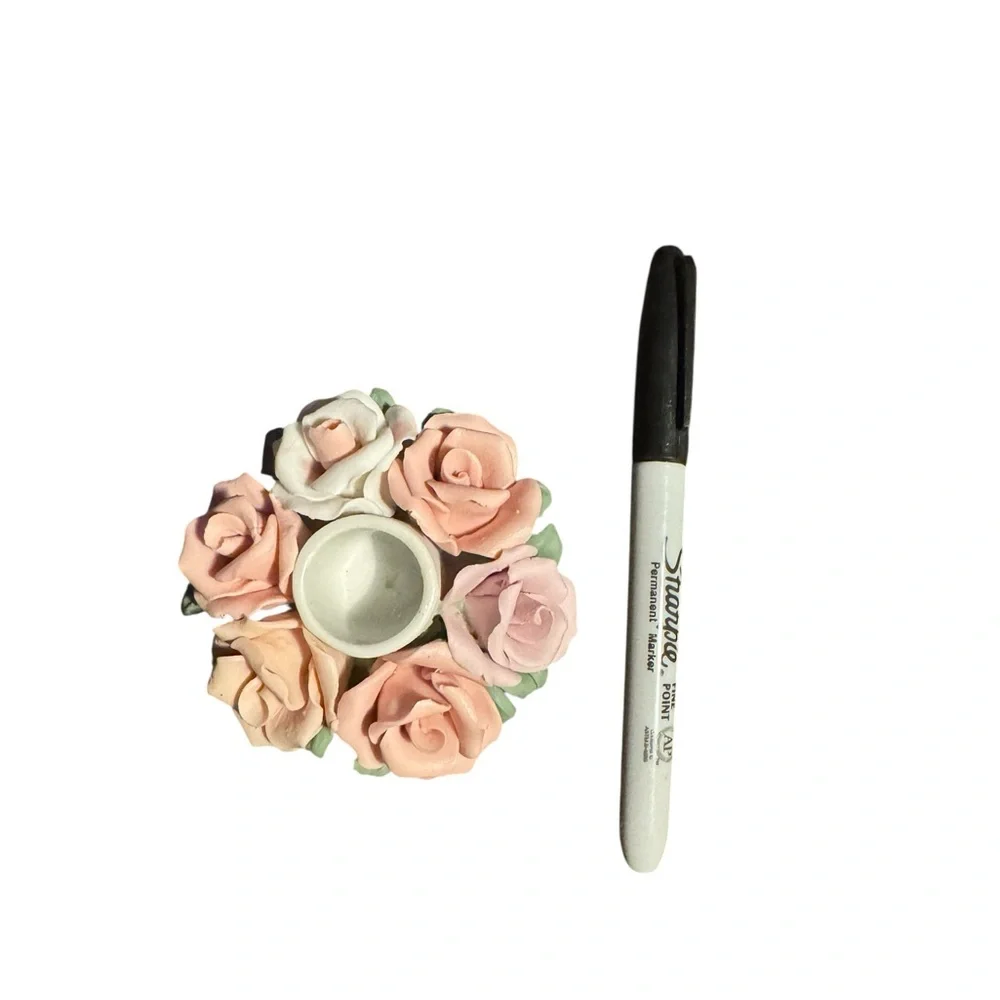 Capodimonte Small Floral Ceramic Candle Holder